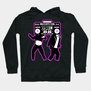 Dancing with boombox. Hoodie